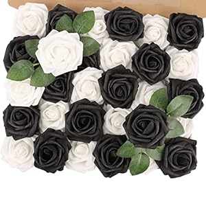 MACTING Artificial Flower Rose, Real Touch Artificial Roses for DIY Bouquets Wedding Party Baby Shower Home Decor