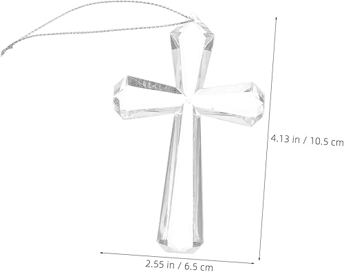 Miniatura 2 de Operitacx Adorno de cruz pequeña, decoración única para colgar en el árbol de Navidad, diseño elegante y delicado para el hogar y decoración