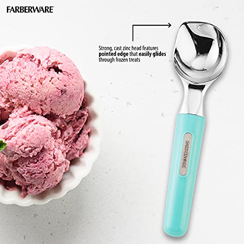 ​Farberware Professional Ice Cream Scoop, ​​Comfortable Handle, Heavy Duty, Professional Grade Scooper, Get Perfect Shape Scoops, Great For Spooning Frozen Hard Gelato And Sorbet, Cookie Dough, Melon #TOP4