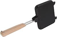 Vista 1 de Alvinlite Sartén de doble cara con revestimiento antiadherente, máquina de sándwiches de prensa, sartén de doble cara con mango de madera, máquina