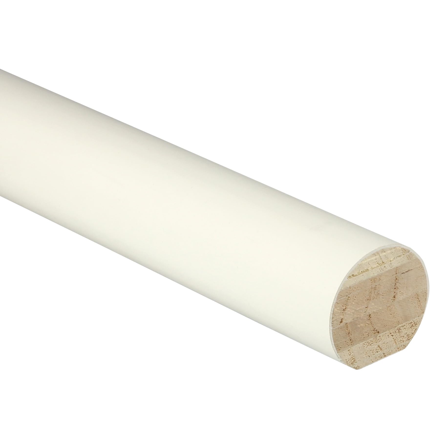Jackson Woodturners Primed (White) 54Mm Mopstick Handrail – Solid Wood Round Stair Handrail – Oak, Pine, Hemlock Or – 1.8M, 2.4M, 3.6M, 4.2M (, 3600Mm)