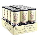Bombay Sapphire Pressé Citrus Collins, 6.5% ABV, 12 x 25cl / 250 ml, Ready-To-Drink Pre-Mixed Cocktail Can, Created With London Dry Gin and Infused with the Natural Flavour of Mediterranean Lemons