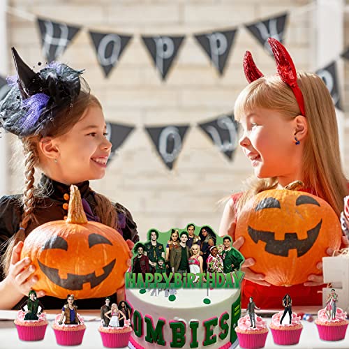 25Pcs Zombies Birthday Party Supplies With 1Pcs Cake Topper And 24Pcs Cupcake Toppers For Zombies Birthday Party Decorations Zombies Party Favors For Kids Children Boys Girls #TOP5