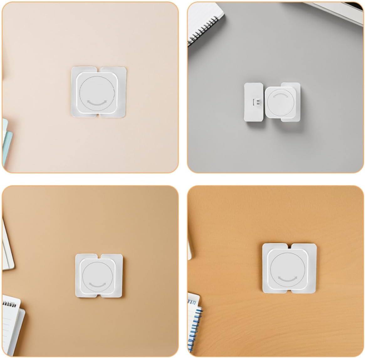 6pcs Safety Cabinet Locks for Proofing with Easy Installation and Invisible Design, Plastic Childproof Door Latch for Cupboards and Fridge in Household Kitchens