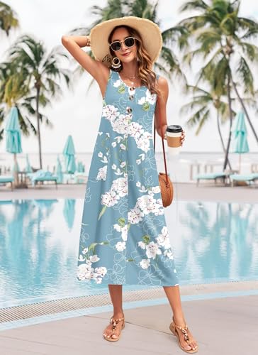 Robe décontractée tank top longue et légère pour look de plage décontracté