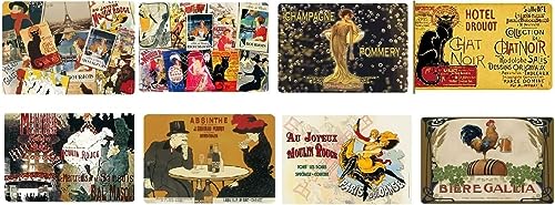 udc Cartexpo - Lot de 8 Sets de Table publicitaire Vintage 42 X 29 cm, Multicolore