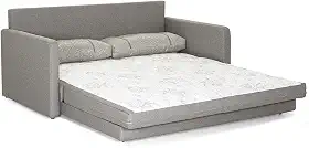 Sofá-Cama 3 Lugares Queen Herval Aurora, Linho Cinza, 176 cm