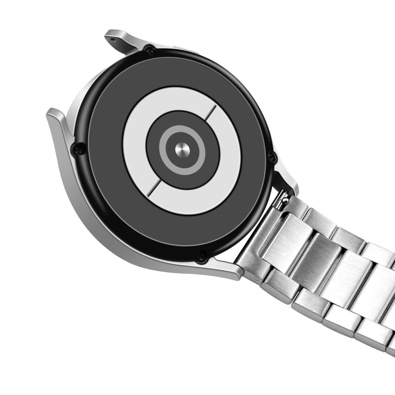 Bracelet de rechange en acier inoxydable compatible avec Samsung Galaxy Watch 6/5/4/Active 2, 4 Classic Band 46 mm, 42 mm/Galaxy 3 41 mm, 20 mm à dégagement rapide en acier inoxydable pour