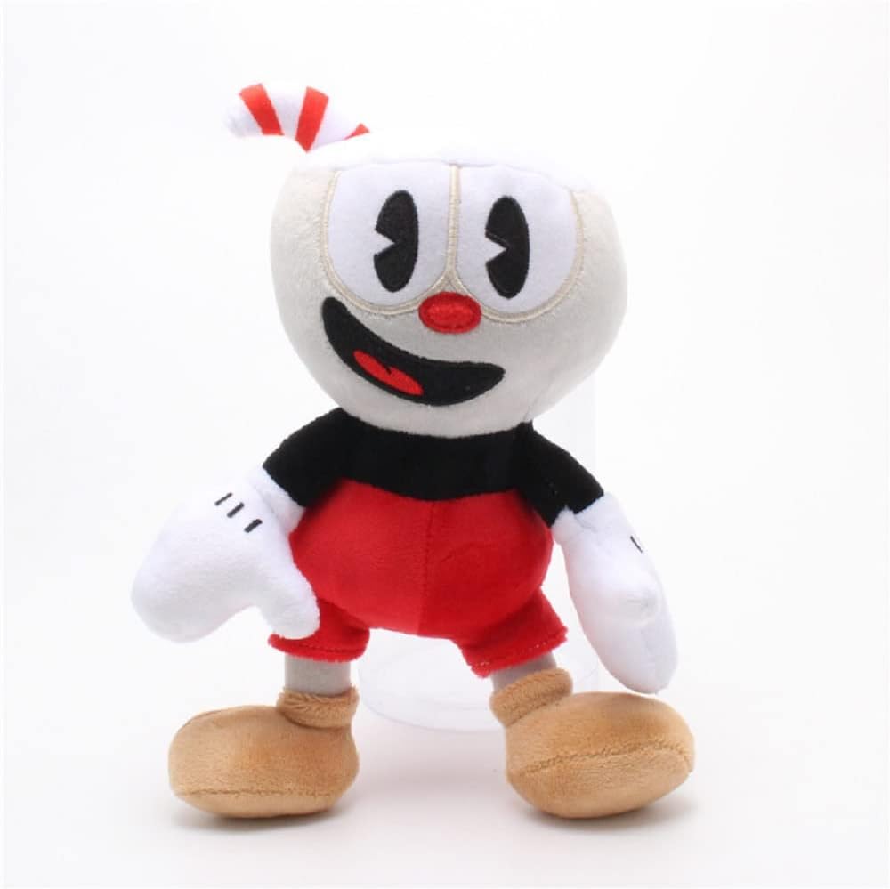Cuphead Plush Mugman Game Doll Toys, 9.8 inch Adventure Mecup and Brocup Soft Stuffed Plushie for Kids Birthday Gift (Red+Blue) : Toys & Games