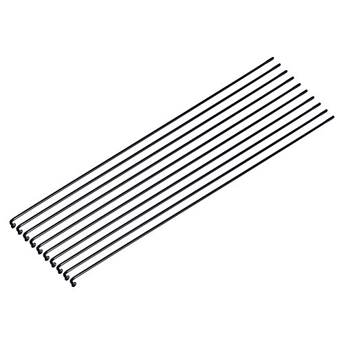 RASTKY Bike Wheel Steel Spokes 36Pcs/Set Steel Mountain Bike Spokes w/Nipples Black 259mm Replacement/Repair (259)