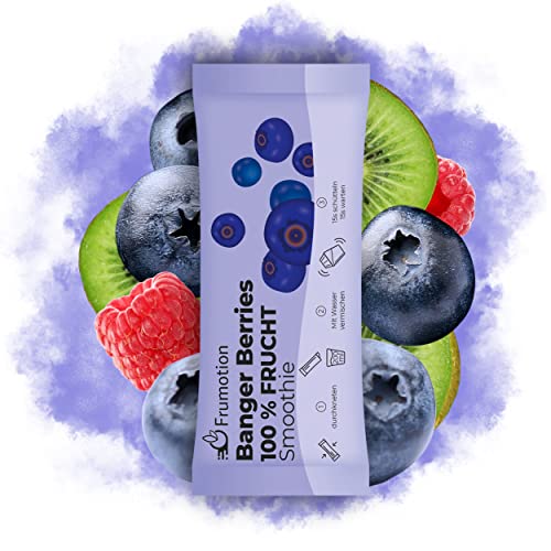 Natürliches Smoothie Pulver | 8x Banger Berries | 100% gefriergetrocknete Früchte | Blaubeer Smoothie | Frei von Zusatzstoffen | Frei von zugesetztem Zucker | Frumotion Smoothies Cover