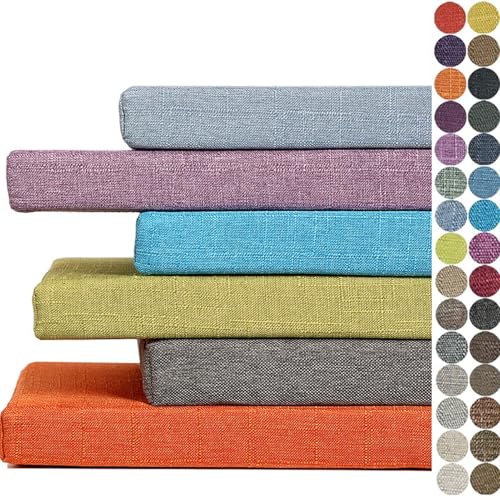 Cojines para Bancos Tamaño Personalizado, Cojin para Banco Cojín Asiento De Silla Larga Interior, Parte Inferior Antideslizante Cojines Sillas Exterior para Jardín,Muebles,Terraza (4cm Espesor)