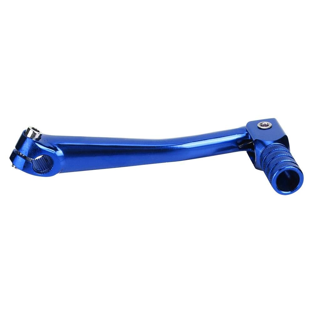 Levier de changement de vitesse pliant pour moto Accessoire de Modification de levier de changement de vitesse en alliage d'aluminium universel CNC 150x65mm (bleu/rouge)(Bleu)