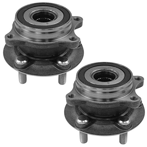Image of TRQ Front Left and Right Wheel Bearing and Hub Assembly Set 2 Piece Compatible with 2010-2015 Toyota Prius 2012-2015 Prius Plug-in 2011-2017 Lexus CT200h