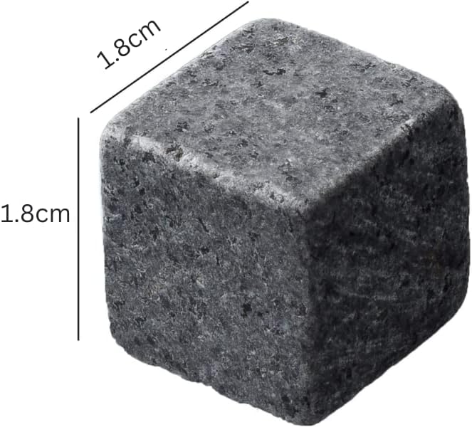TRIXES 9 Whiskey Stones Ice Cubes High-Quality Cooling Stones Dry Ice