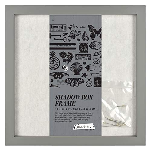 Image of MCS Linen Lined Shadow Box Frame, 8 x 10 Inch, Gray