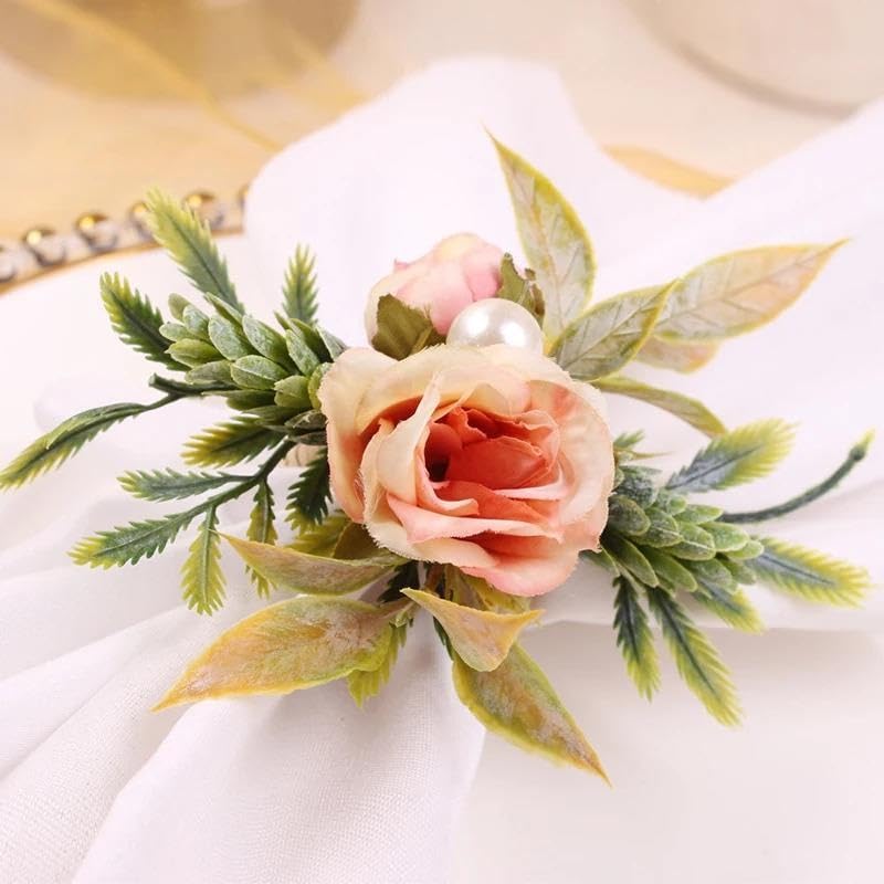Portatovaglioli Anelli in stile fiore artificiale Matrimonio