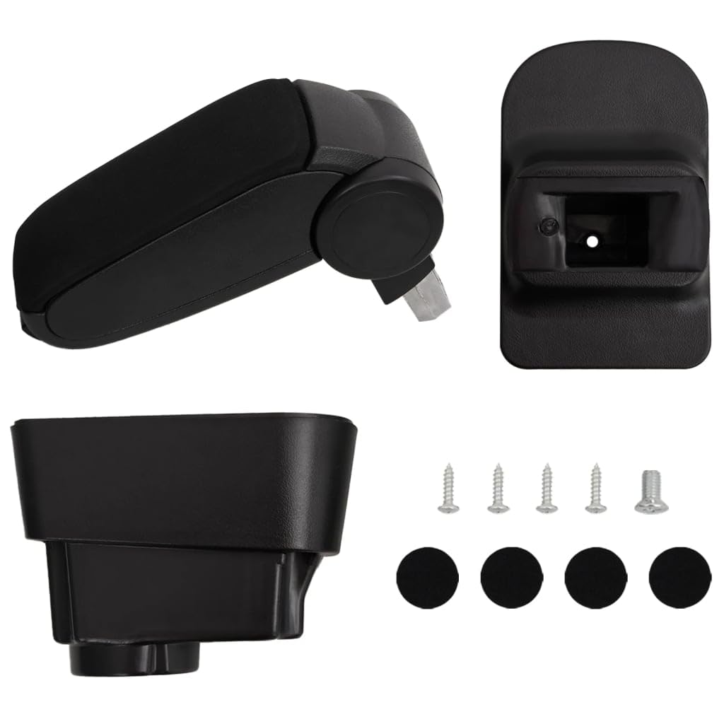 Vidaxl Black Car Armrest, Center Console For Car, Armrest Box For Replacement, Elbow And Wrist Support Armrest Pad For Most Vehicle Suv Truck Car, Abs