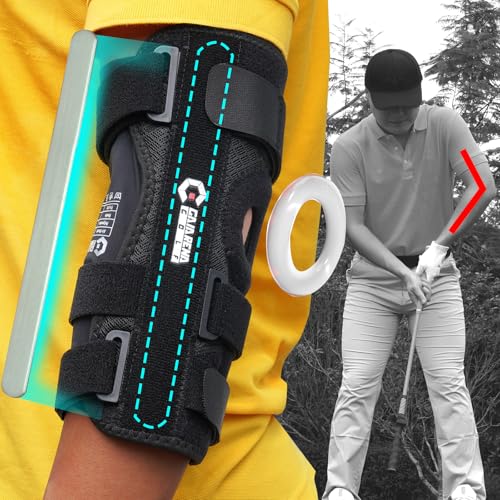 GAIARENA Golf Training Aid Straight Arm Elbow Brace Swing Trainer, Straight Away Swing Trainer Aid...