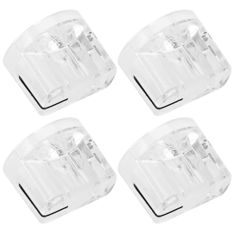 4Pcs Guitars Volume Tone Control Button Amplifier Knobs Slot Screw-Socket Replacement Accessories(Transparent)