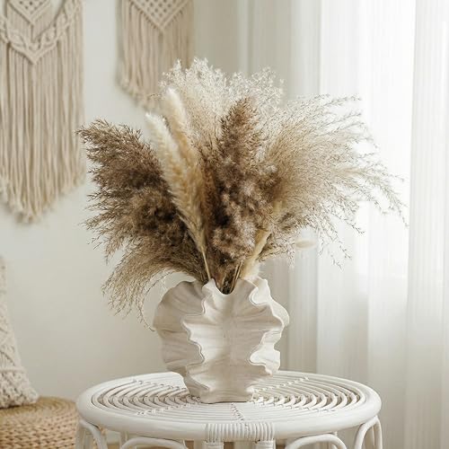 Aklimida Beige Small Ceramic Vase for Modern Home Decor, Ceramic