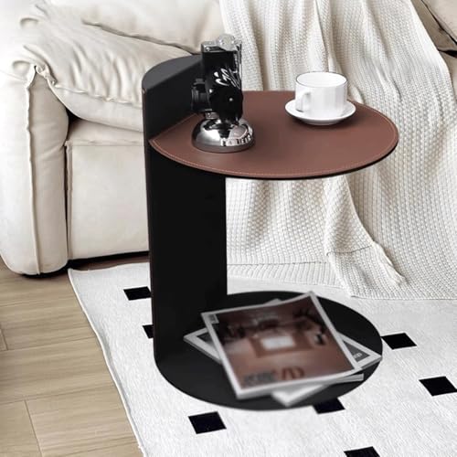 Table basse en cuir de selle de luxe petite table de salon artisanale