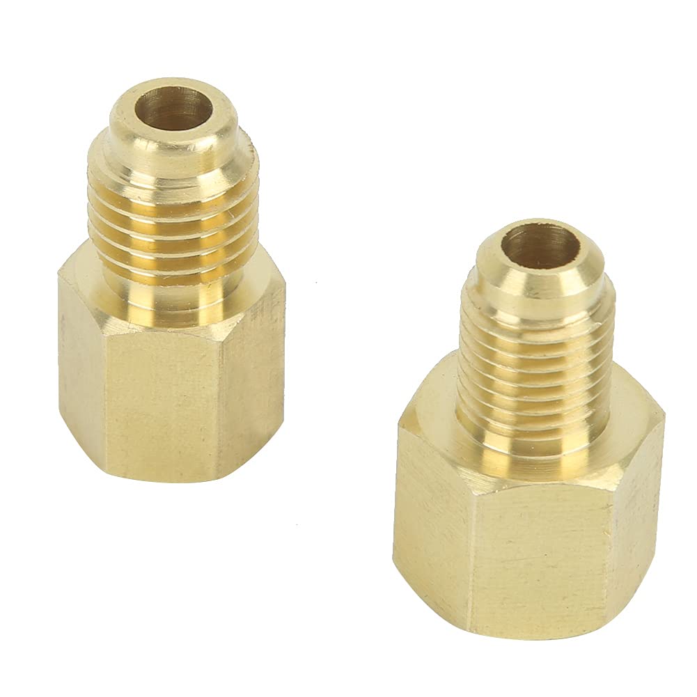 Aramox Adapter Chłodniczy Mosiądz 2 szt. 1 4SAE do 1 2ACME i 2ACME do 4SAE Złącze Pompy Próżniowej Narzędzia ładowania Serwis Czynnika Chłodniczego HVAC