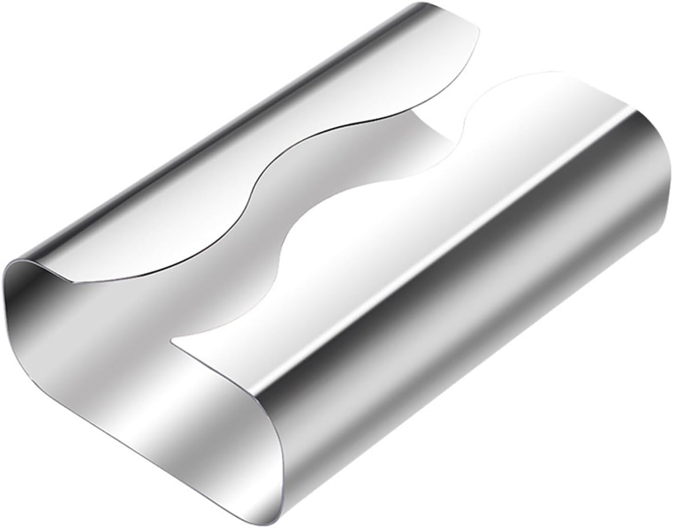 Tissue Box Holders Metal Rectangular Tissue Box Cover Modern Stainless Steel Curved Facial Paper Holder Fun Bathroom Decor