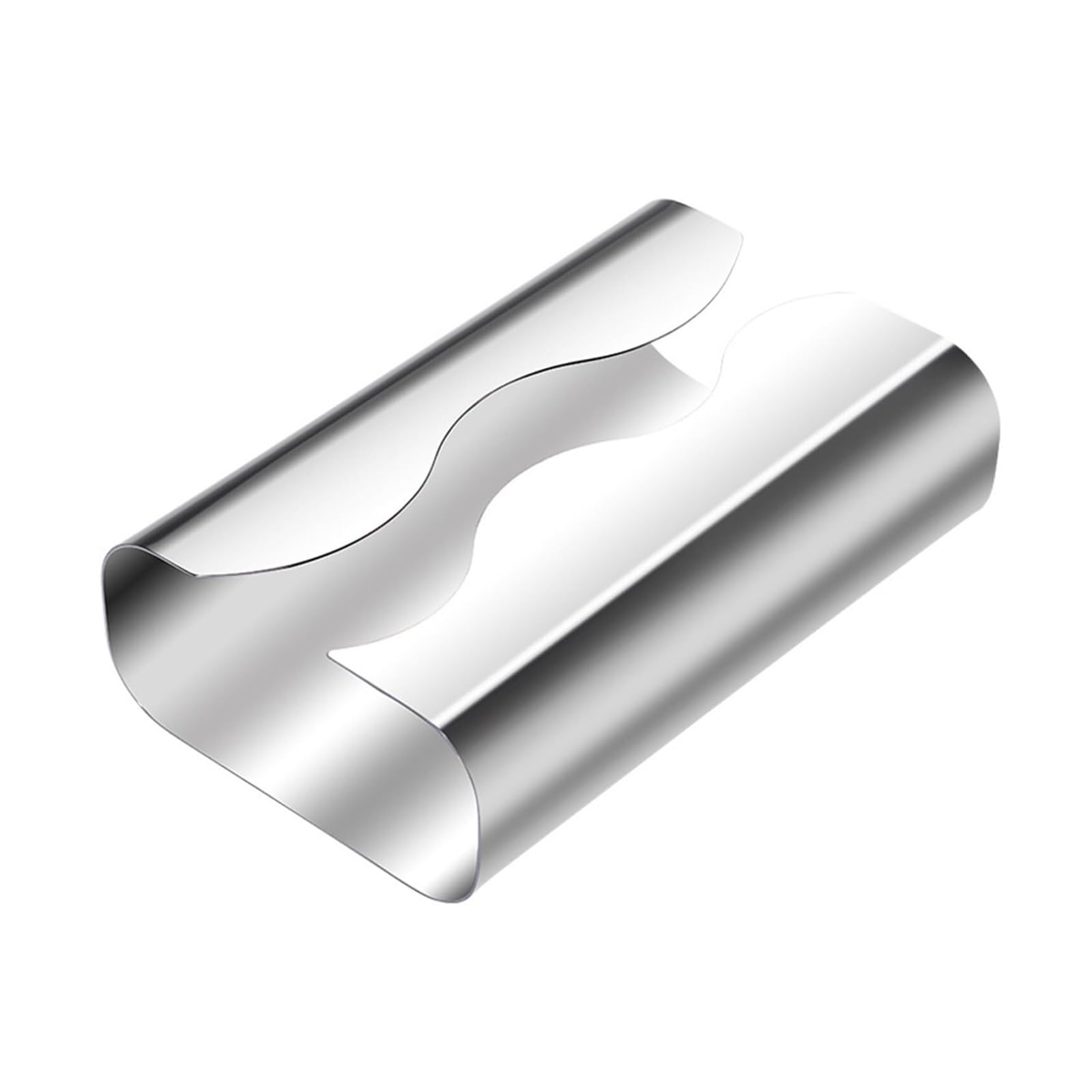 Dekoracyjne pudełko na chusteczki Pokrywa prostokątne metalowe pudełko na chusteczki Uchwyt na karty ze stali nierdzewnej Nowoczesny zakrzywiony uchwyt na papier ze stali nierdzewnej estetyczny