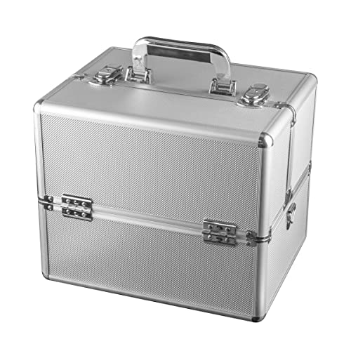 Kosmetikkoffer Schminkkoffer Beauty Case Schmuckkoffer Alukoffer(32 x 26,5 x 25 cm, 21 Liter) Cover