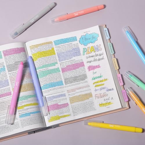Image of Mr. Pen- No Bleed Gel Highlighters, Friendly Colors, 8 Pack | Bible Highlighters and Pens No Bleed, Bible Markers for Study, Journaling, School Supplies and Accessories