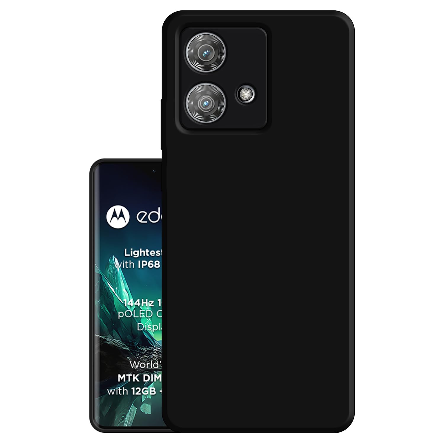 Hello Zone Exclusive Matte Finish Soft Back Case Cover for Motorola Moto Edge 40 Neo 5G - Black (B0CM3FVZXV) Amazon Price History, Amazon Price Tracker