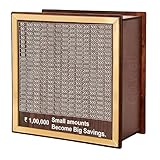 Money Bank Chandan Wood Wooden Piggy Bank for Kids & Adults, Coin Box with Carved Design, Savings Box, Mini Bank, Wooden Coin Box, Money Saver, Piggy Bank with Numbers (Pack of 001)