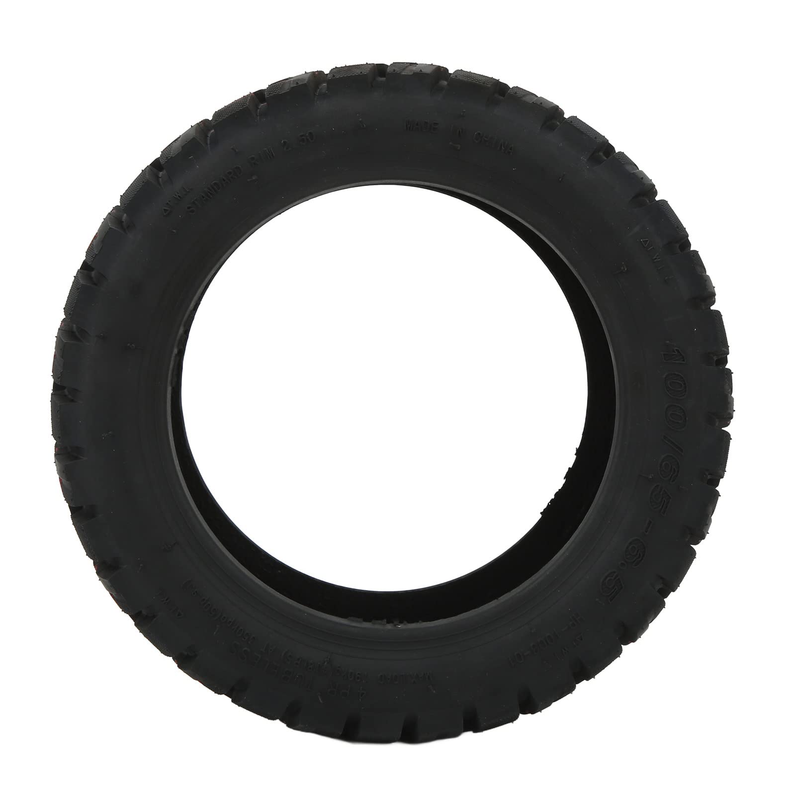 Pneumatico per Scooter Elettrico da 11 Pollici, 100/65-6.5 Pneumatico Tubeless, Antiscivolo, Gomma Spessa, Ammortizzante, Design Off-Road per Pioggia e Neve