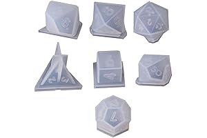 Szecl 7 Shapes Dice Molds for Resin Casting