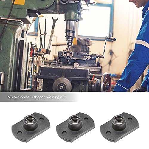 Be In Your Mind 20pcs Weld Nuts M6 Tab Base UNC Carbon Steel Machine Screw T-Shaped 2 Projection for Furniture Vehicles Caster and Industry Machine - Image 2