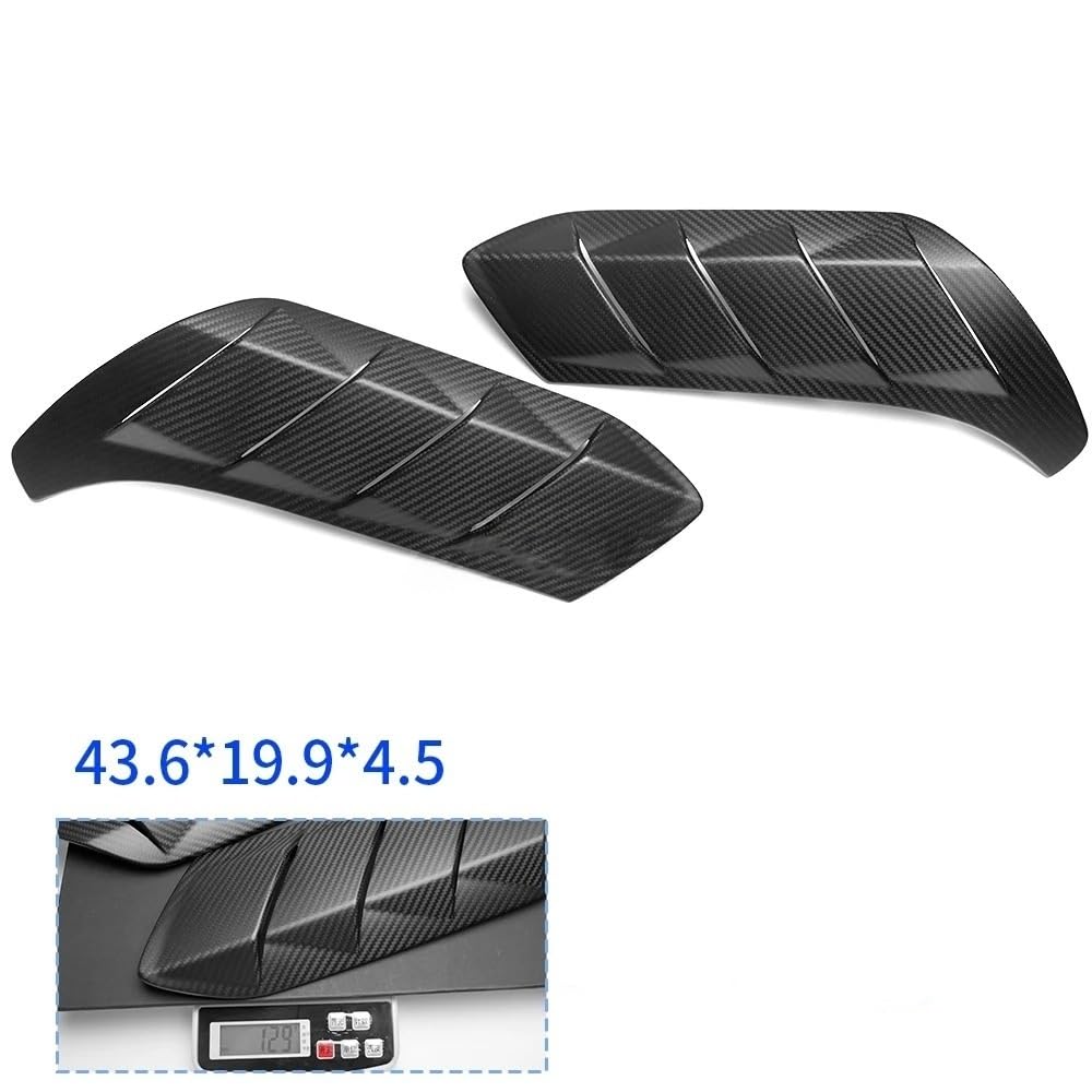osłona maski z połyskiem czarny Pasuje do Ford Bronco Raptor 2021-2025 2 szt. Boczny błotnik samochodu odpowietrznik panelu dolotowego powietrza tapicerka(Glossy Carbon)
