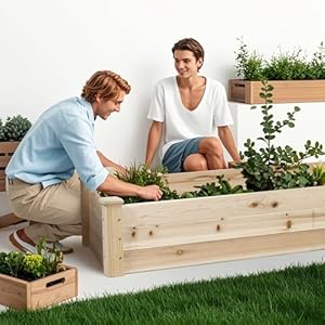 8feetoutdoorwoodenraisedgardenbedelevatedplantingplanterboxkitforvegetablesfruitsherbgrowyardgardeningnatural Urban Country Home Decor 8 feet outdoor wooden raised garden bed elevated planting planter box kit for vegetables fruits herb grow yard gardening natural urban country home decor