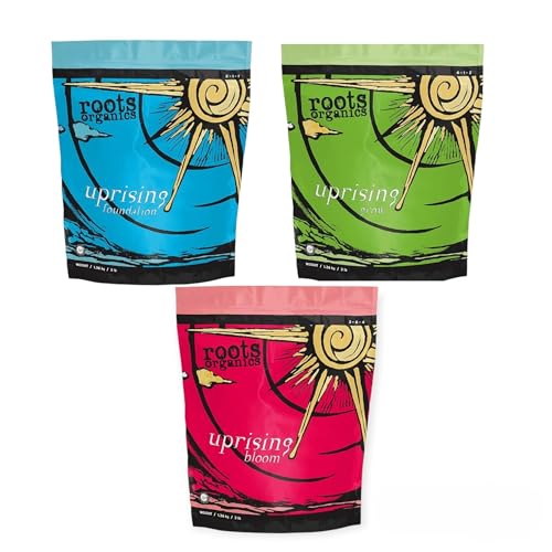 Generic Roots Organics Uprising Foundation Grow and Bloom Plant Nutrients Combo Pack 3 lb per Pack (Pack of 3) Blue Green Red
