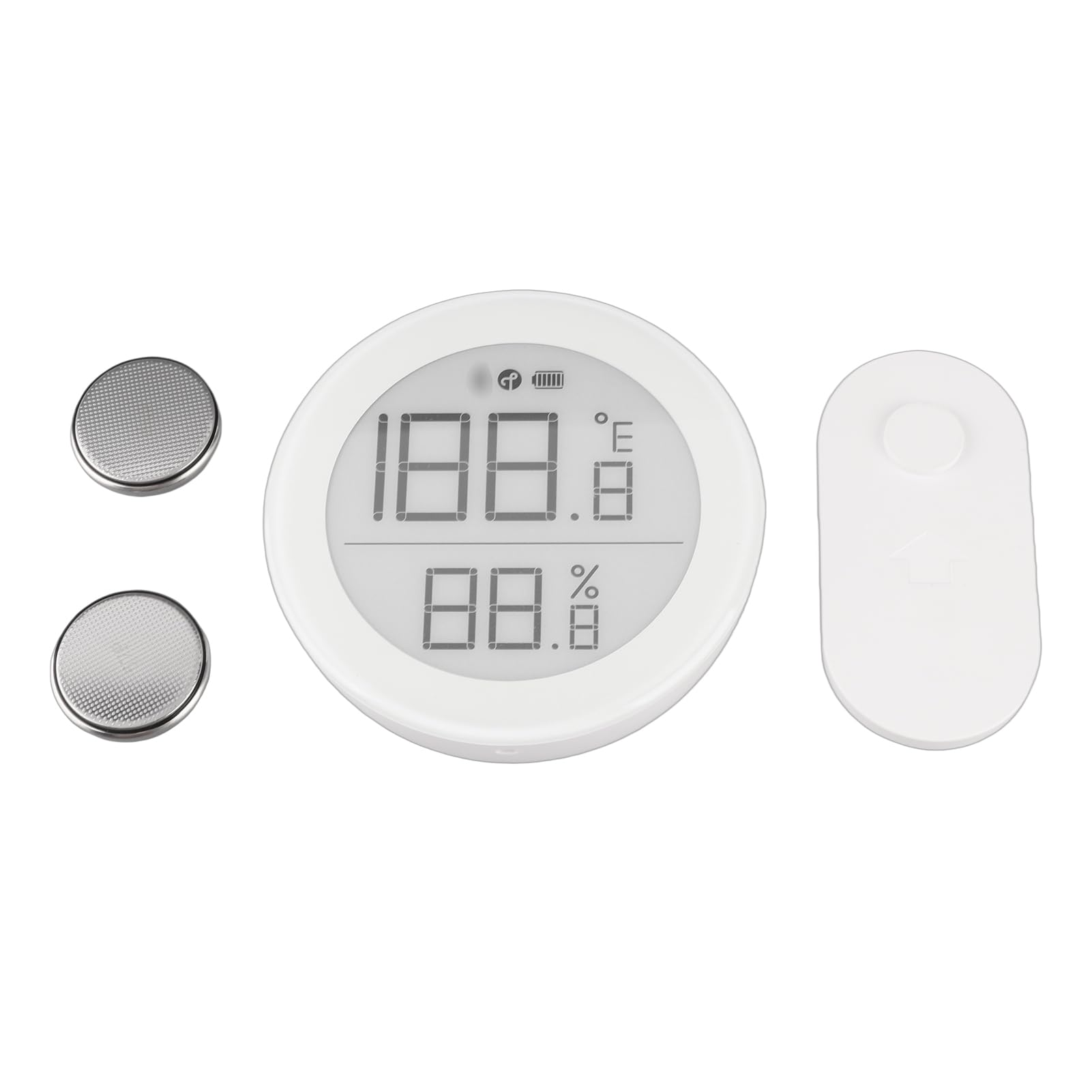 Matter Smart Home Monitor di temperatura e umidità Display E Ink Sensore svizzero Letture accurate Funziona con le app Home e Mi Home Supporto magnetico Bianco;Matter Smart Home (Filettatura BT (T))