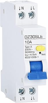 DIHOOL RCBO Type A 220V 30MA MINI Residual Current Circuit Breaker RCD MCB RCCB 1P+N 10A 16A 20A 25A 32A 1Pcs10A