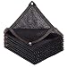 DKLE Toldo Parasol Camping, Jardin,Malla Sombreo,con Ojales,Vela Rectangular Negra,Sombra UV,Prueba Polvo,Invernadero Transpirable,Patio,Red para Césped,Terraza