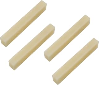 CashBeat 4-Pack Bone Guitar Nut, Unbleached for Acoustic DIY