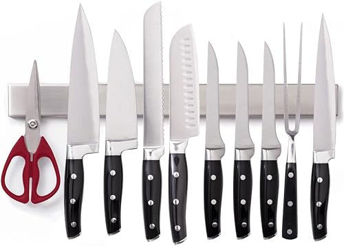 The Original Gorilla Grip - Soporte magnético para cuchillos de acero inoxidable, 24 pulgadas, tira magnética resistente para cuchillos, barra