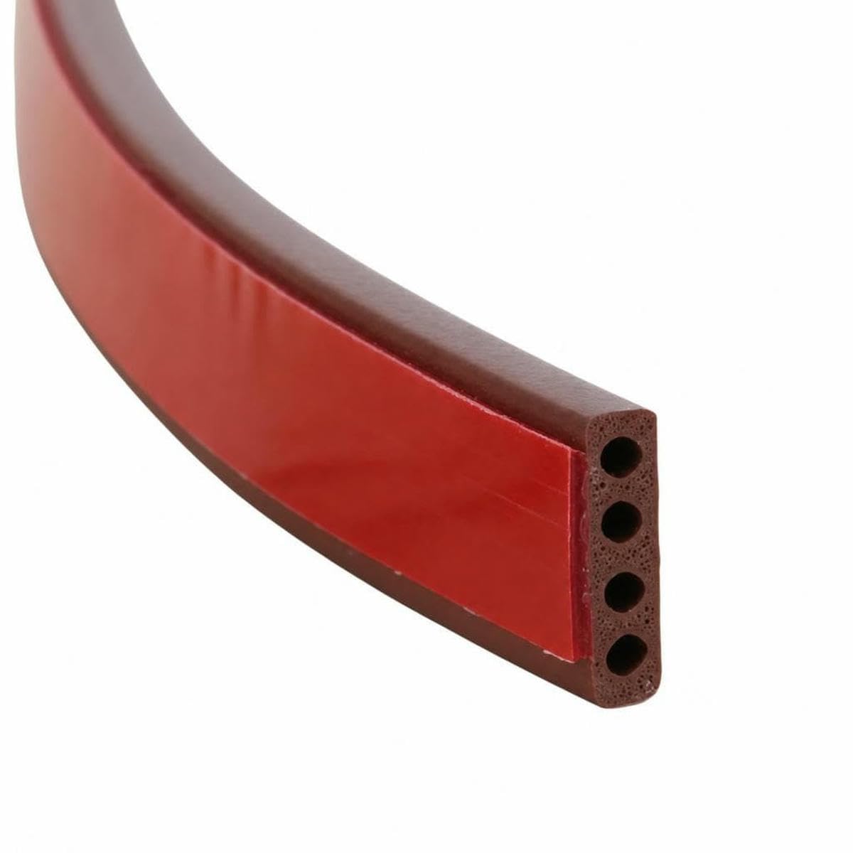 Tbskuy 9X2mm Brown New 6M Silicone Rubber Weather Strip I/E/D Type Seal Strip For Doors Self Adhesive Anti Collision Soundproof Waterproof-6M