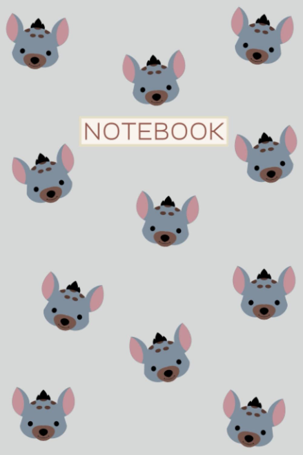 Animal Face Notebook (Hyena): 6”x9" 120 lined pages