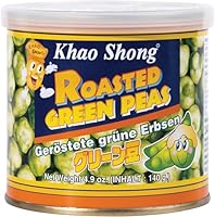 Khao Shong – Grüne Erbsen im Teigmantel umhüllt mit Wasabi Geschmack - Scharfer Asia Snack & Knabberartikel aus Thailand – 1 x 140 g