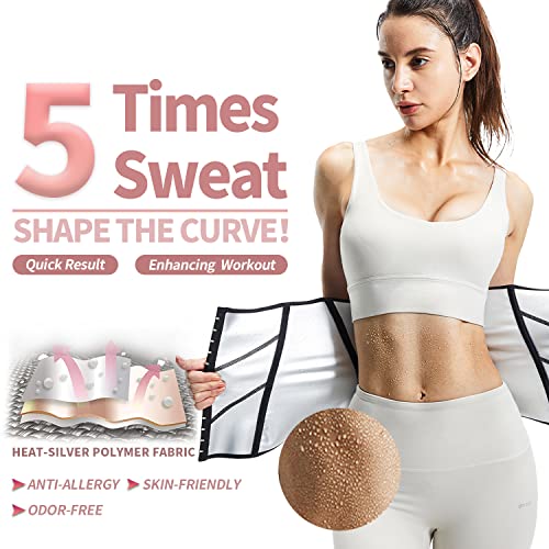 BVVU Sweat Waist Trainer Trimmer for Women Corset Cincher Underbust Latex Sport Girdle Body Shaper for Workout2