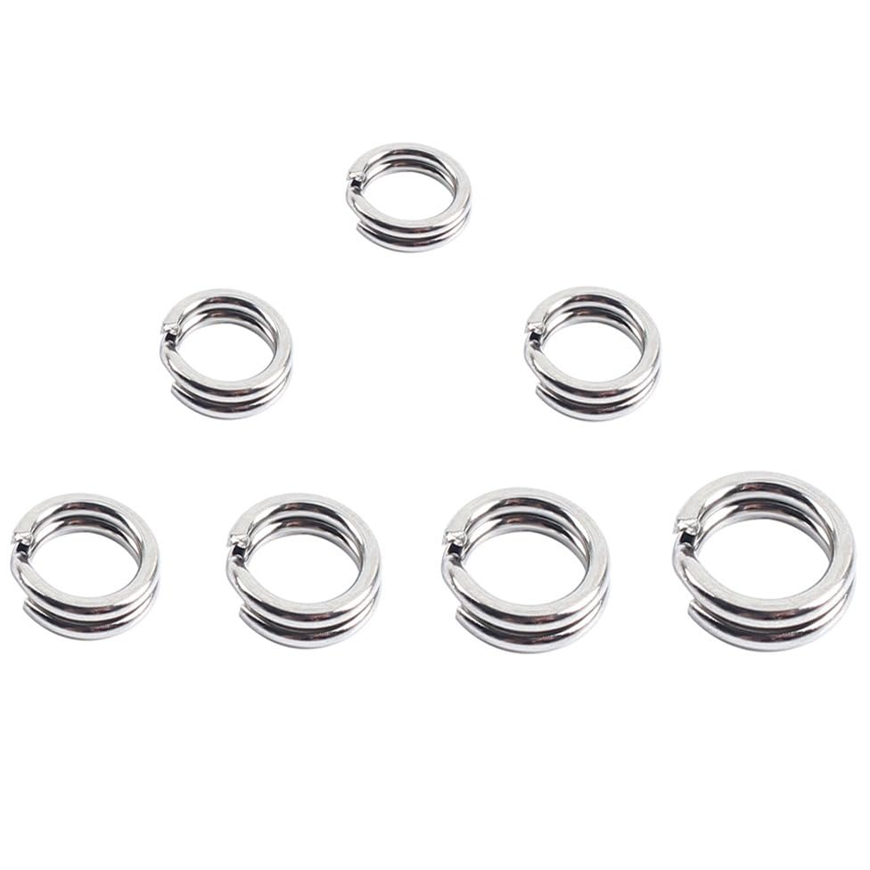 Conectores de anillo partido acero inoxidable 100 pzas
