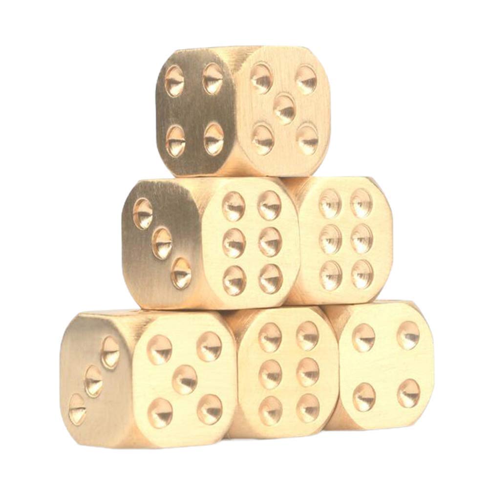 4-teiliges Set Antike Messing-Würfel – Dekorative Spielwürfel Für Bar, Party Oder Als Desktop-Deko, Je 1,1 Cm